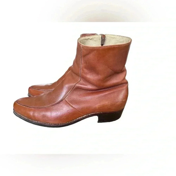 Florsheim Vintage 70s Distressed Browns Men's Chelsea Boots Size 10 1/2 D - Picture 8 of 16